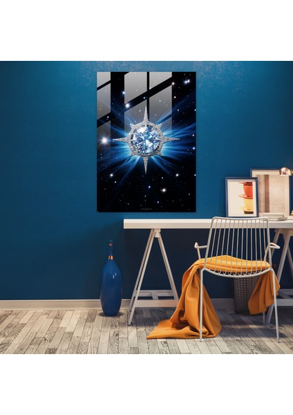 Diamond Glass Art - Elmas, Wonder, Modern Sanat, Duvar Dekorasyonu, 30X45