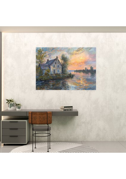 Gündoğumunda Büyüleyici Köy Manzarası Claude Monet Duvar Sanatı - Claude Monet, Kanvas Tablo, Claude Monet, Kanvas, 50X30 fiyatları