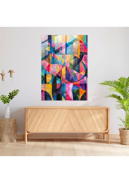 Renkli Kübizm Cam Baskı - Kübizm, Modern Sanat, Cam Baskı, Kübizm, 30X45 fiyatları