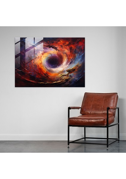 Galaksi Cam Baskı - Dünya, Kalın Fırça Darbeleri, Modern Sanat, Galaksi, 45X30 fiyatları