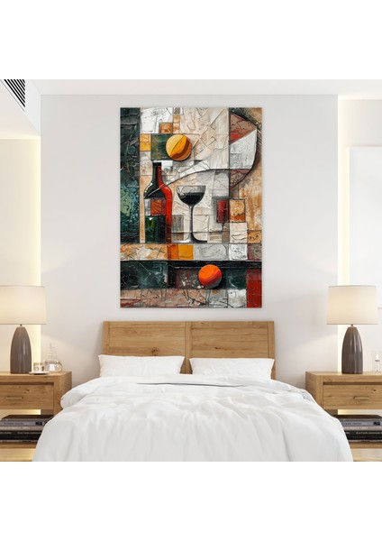 Kübist Natürmort Kanvas Tablo - Kübizm, Duvar Sanatı, Kanvas Tablo, Kanvas Tablo, 30X50 fiyatları