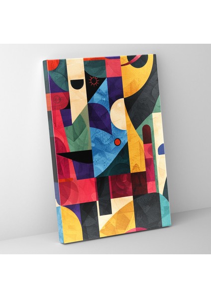 Kübizm Geometrik Kanvas Tablo - Kübizm, Kanvas Tablo, Kübizm, Canlı Renkler, 30X50