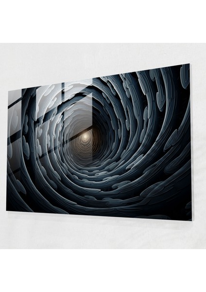 Yerçekimi Girdapları Cam Baskı - Toprak, Cam Duvar Sanatı, Duvar Dekorasyonu, Modern Sanat, 45X30