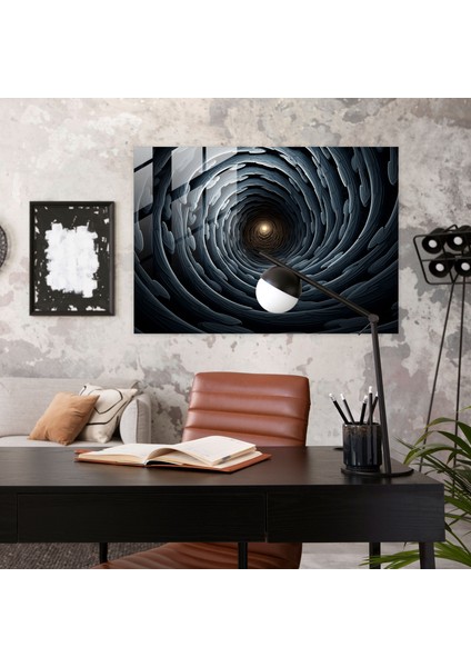 Yerçekimi Girdapları Cam Baskı - Toprak, Cam Duvar Sanatı, Duvar Dekorasyonu, Modern Sanat, 45X30 fiyatları