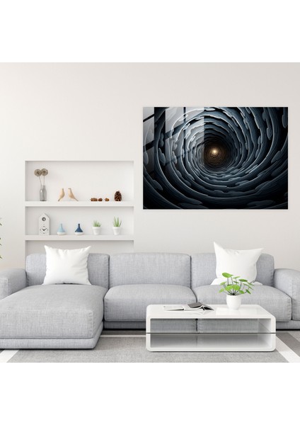Yerçekimi Girdapları Cam Baskı - Toprak, Cam Duvar Sanatı, Duvar Dekorasyonu, Modern Sanat, 45X30 modelleri