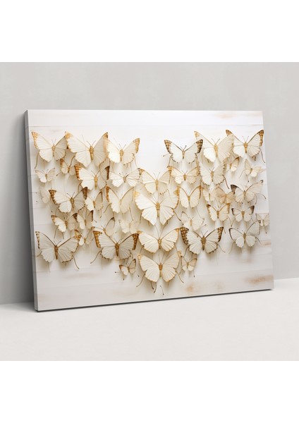 Ethereal Elegance Kurutulmuş Kelebekler Duvar Sanatı - Kurutulmuş Kelebekler, Doğa Meraklıları, Kurutulmuş Kelebekler Fotogerçekçi Koleksiyonu, Kırılgan Doğa, 50X30