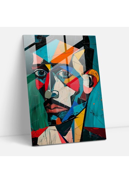 Picasso Kübizm Cam Sanatı - Kübizm, Cam Baskı, Duvar Dekorasyonu, Modern Sanat, 30X45