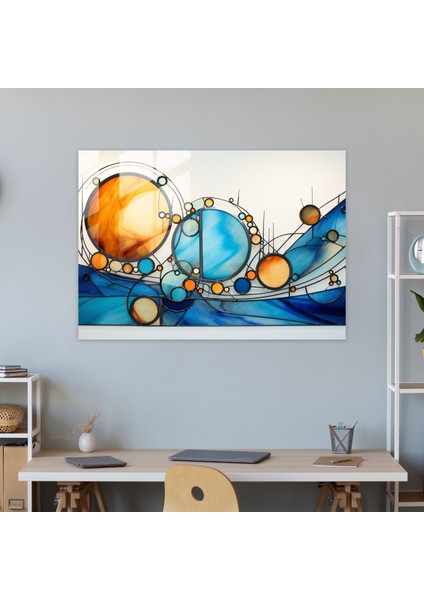 Göksel Harmony Cam Baskı - Dünya, Uyum, Galaksi, Modern Sanat, 45X30 fiyatları