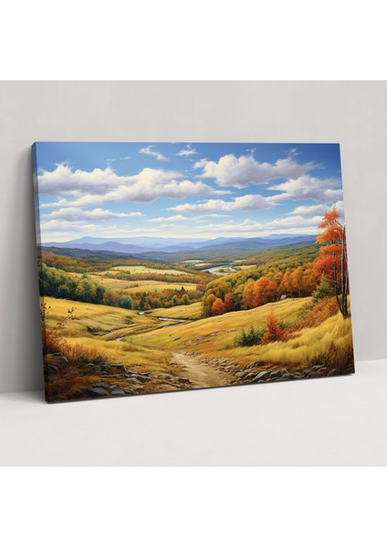 Toprak Kanvas Duvar Dekorasyonu - Toprak, Sakin Kırsal Manzara, Kanvas, Duvar Dekorasyonu, 50X30