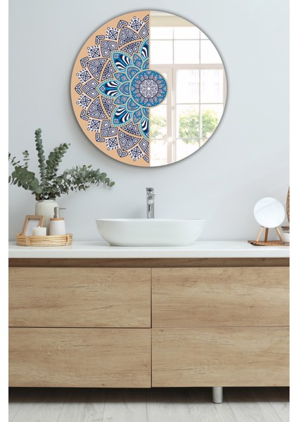 El Yapımı Üç Boyutlu Ahşap Mandala Dekoratif Pleksiglas Duvar Aynası fiyatları