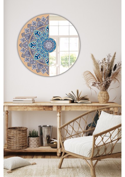 El Yapımı Üç Boyutlu Ahşap Mandala Dekoratif Pleksiglas Duvar Aynası indirimleri