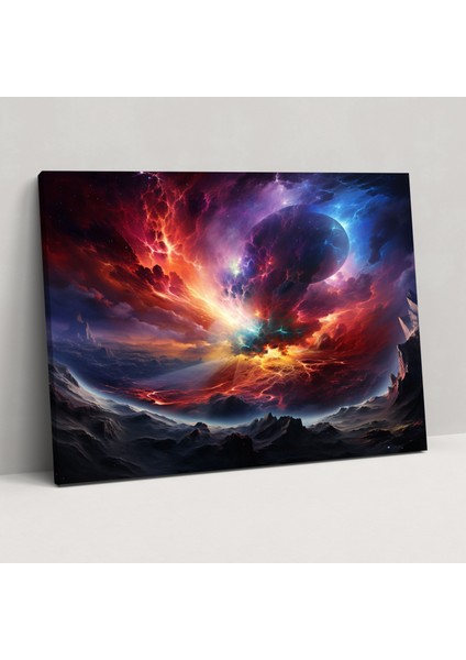 Kozmik Patlama Galaksi Duvar Sanatı - Toprak, Enerji ve Canlılık, Ev Dekorasyonu, Nefes Kesen Galaksi Sanat Eseri, 50X30