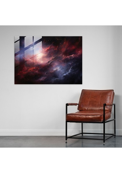 Ethereal Nebula Cam Baskı - Dünya, Galaksi, Nebula, Cam Duvar Tablosu, 45X30