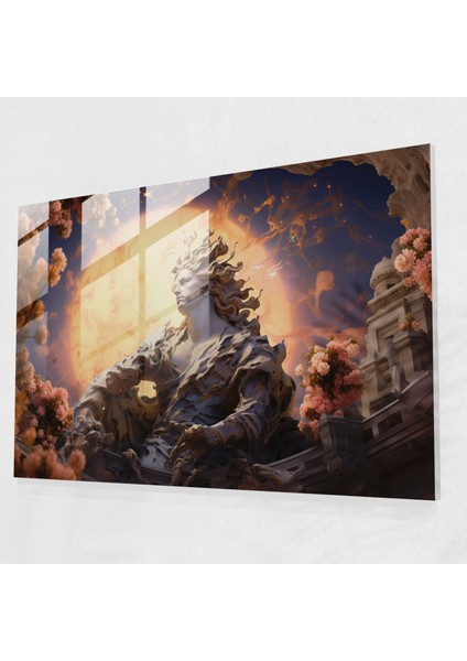 Doğadan Esinlenen Jüpiter - Dünya Cam Baskı, Gök Çiçekleri, Cam Duvar Sanatı, Cam Sanatı, 45X30