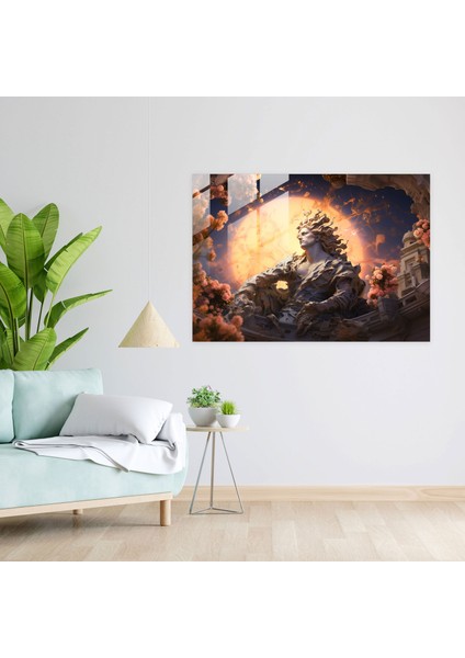 Doğadan Esinlenen Jüpiter - Dünya Cam Baskı, Gök Çiçekleri, Cam Duvar Sanatı, Cam Sanatı, 45X30 fiyatları