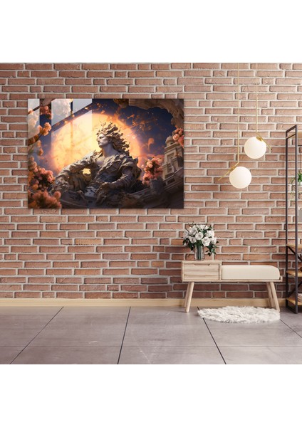 Doğadan Esinlenen Jüpiter - Dünya Cam Baskı, Gök Çiçekleri, Cam Duvar Sanatı, Cam Sanatı, 45X30 modelleri