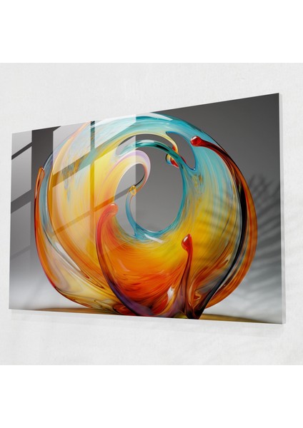 Galaksi Cam Baskı - Toprak, Cam Baskı, Ev Dekorasyonu, Soyut, 45X30