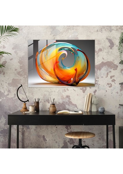 Galaksi Cam Baskı - Toprak, Cam Baskı, Ev Dekorasyonu, Soyut, 45X30 modelleri