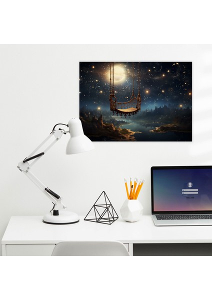 Dreamy Galaxy Duvar Sanatı - Dünya, Kanvas Tablo, Rüya Gibi, Kanvas Tablo, 50X30 modelleri