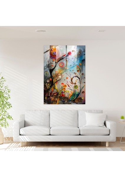 Ekspresyonizm Cam Sanatı - Kaprisli Fantastik Sahne - Ekspresyonizm, Ekspresyonizm Sanat Tarzı, Modern Sanat, Ev Dekorasyonu, 30X45