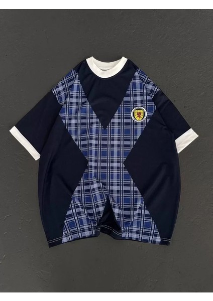 Unisex Bisiklet Yaka Baskılı Oversize T-Shirt - Siyah fırsatları