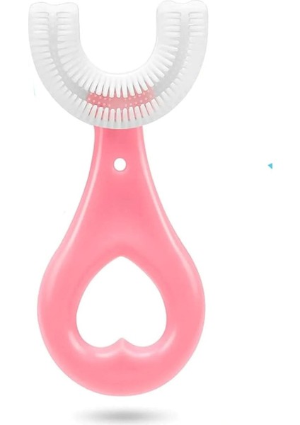 Bebek Diş Fırçası Pembe Saplı Yeni Nesil 2-6 Yaş Çocuk Diş Fırçası U Şeklinde Pratik 1 Adet