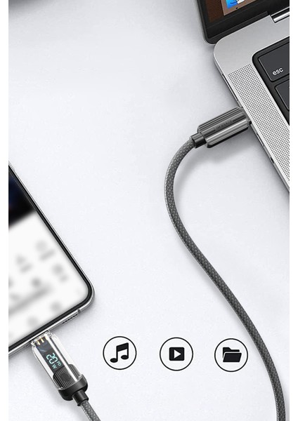 EC-189CL 1m 20W Dijital Göstergeli Type-C To Lightning Pd Hızlı Şarj Kablosu - Siyah 382105 fırsatları