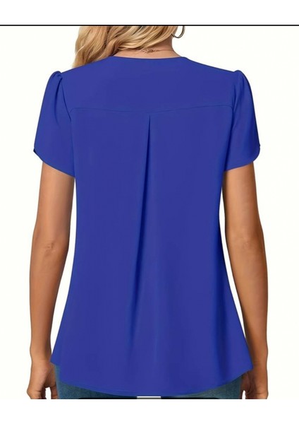 Kadın Kısa Kollu V Yaka Sandy Bluz fiyatları