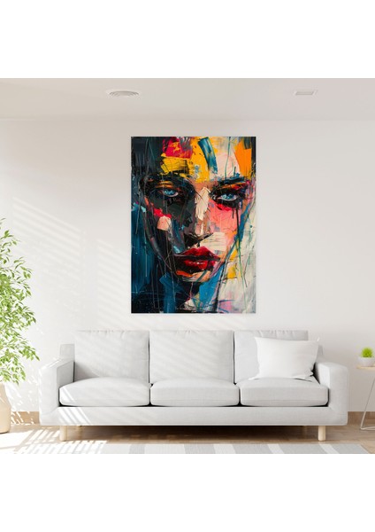 Duygusal Portre Kanvas Tablo - Ekspresyonizm, Ev Dekorasyonu, Duvar Dekorasyonu, Kanvas Tablo, 30X50