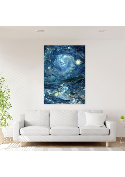 Gece Duyguları Kanvas Tablo - Ekspresyonizm, Duvar Sanatı, Duvar Dekorasyonu, Kanvas Tablo, 30X50