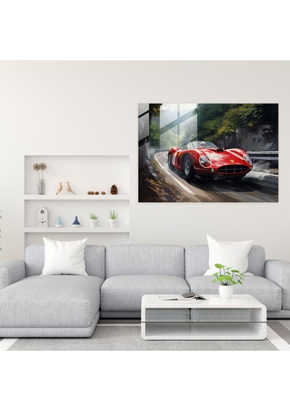 Ferrari Cam Baskı - Ferrari, Ferrari, Modern Sanat, Hız, 45X30 fiyatları