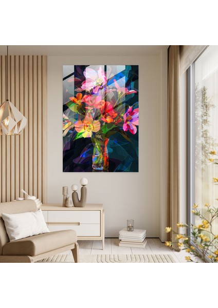 Ekspresyonizm Cam Sanatı - Canlı Natürmort - Ekspresyonizm, Modern Sanat, Cam Baskı, Cam Sanatı, 30X45 modelleri