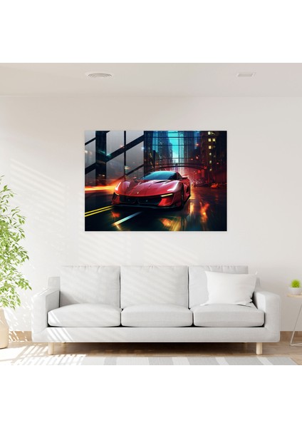 Ferrari Cam Baskı - Ferrari, Cam Tablo, Ev Dekorasyonu, Cam Baskı, 45X30 fiyatları