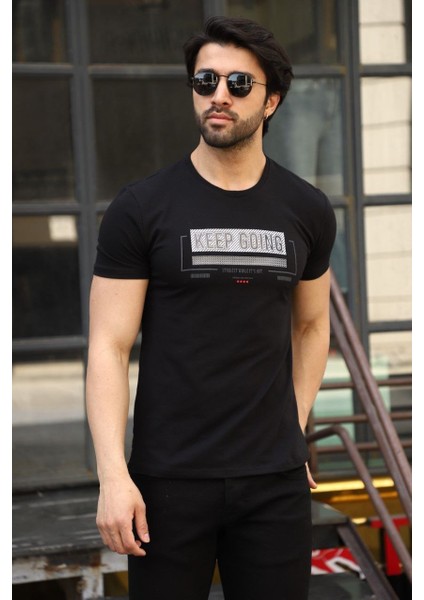 Keep Going Baskılı T-Shirt AD-Y39077LNS