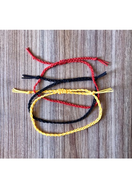 Üçlü Kombin Ip Bileklik (Kırmızı Siyah Sarı) fiyatları