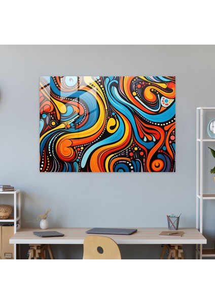 Aborijin Cam Baskı: Dirençli Ruh - Aborijin, Duvar Dekorasyonu, Direnç, Güç, 45X30 fiyatları