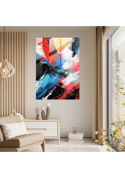 Enerjik Aksiyon Tablo Cam Duvar Sanatı - Aksiyon Tablo, Cam Duvar Sanatı, Modern Sanat, Duvar Dekorasyonu, 30X45 fiyatları