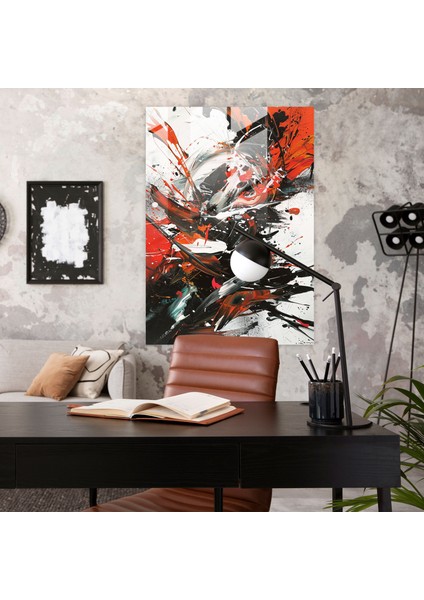 Soyut Anlatım Aksiyon Resim Cam Sanatı - Aksiyon Resim, Cam Sanatı, Ev Dekorasyonu, Modern Sanat, 30X45 modelleri