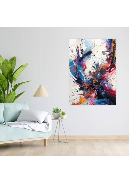 Dinamik Sıçrama Cam Baskı - Aksiyon Tablo, Aksiyon Boyama, Duvar Dekorasyonu, Ev Dekorasyonu, 30X45 fiyatları