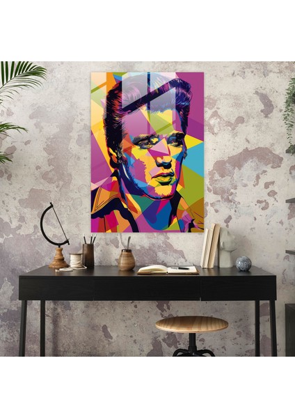 Andy Warhol Cam Baskı - Renkli Elvis Presley Portresi Cam Duvar Tablosu - Andy Warhol, Modern Sanat, Cam Sanatı, Cam Baskı, 30X45 fiyatları
