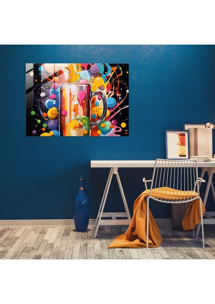 Bira Bardağı Baskı - Bira, Cam Sanatı, Modern Sanat, Cam Baskı, 30X45 fiyatları