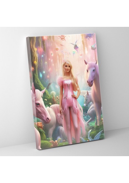 Barbie Kanvas Tablo - Büyülü Orman - Barbie, Duvar Sanatı, Tuhaf, Kanvas Tablo, 30X50