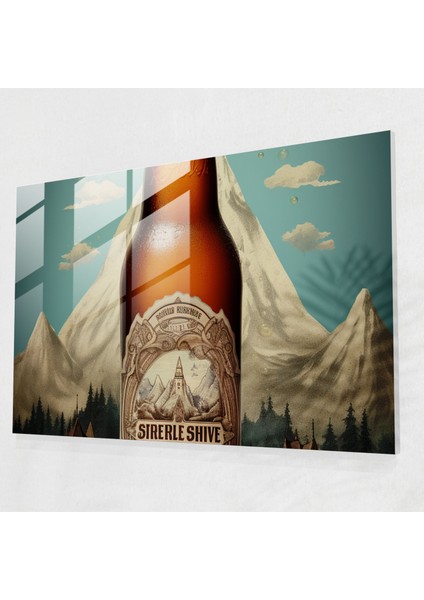 Bira Bardağı Duvar Sanatı: Vintage Reklam - Bira, Bira Bardağı Duvar Sanatı, Cam Sanatı, Ev Dekorasyonu, 30X45