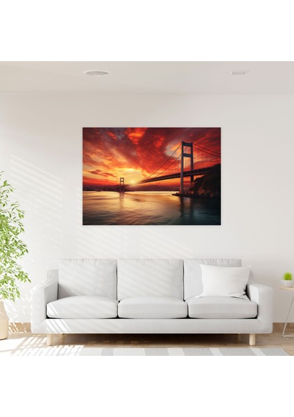Boğaz Köprüsü Duvar Sanatı - Boğaz Köprüsü, Gerçekçi Fotoğraf, Görkemli, Doğal Güzellik, 50X30 fiyatları
