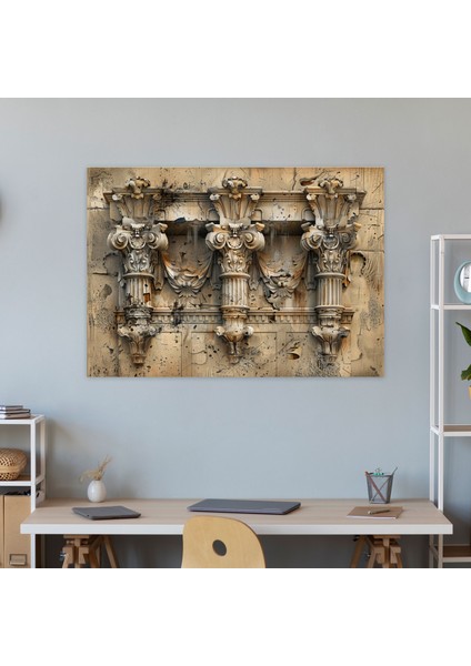 Barok Mimari Öğeler Duvar Tablosu - Barok, Kanvas Tablo, Mimari Öğeler, Kanvas Tablo, 50X30