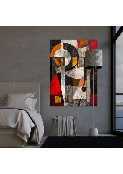 Cesur Kübizm Manzara Kanvas Tablo - Kübizm, Kübizm, Kanvas Tablo, Kanvas Tablo, 30X50