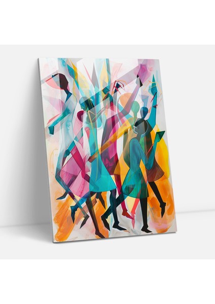 Dadaizm Ev Dekorasyonu - Hareketli ve Canlı Tonlarda Soyut Figürler - Dadaizm, Dadaizm Sanat Tarzı, Ev Dekorasyonu, Cam Baskı, 30X45