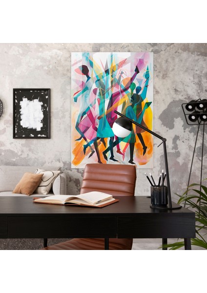 Dadaizm Ev Dekorasyonu - Hareketli ve Canlı Tonlarda Soyut Figürler - Dadaizm, Dadaizm Sanat Tarzı, Ev Dekorasyonu, Cam Baskı, 30X45 modelleri