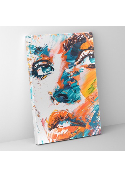 Cubaction Paintingism Dinamik Fırça Darbeleri Duvar Sanatı - Aksiyon Boyama, Dinamik Fırça Darbeleri, Duvar Sanatı, Ev Dekorasyonu, 30X50