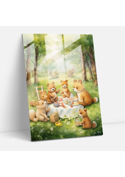 Insan Gibi Giyinmiş Hayvanlar Cam Baskı - Insan Gibi Giyinmiş Hayvanlar, Büyüleyici, Insan Gibi Giyinmiş Hayvanlar, Cam Sanatı, 30X45